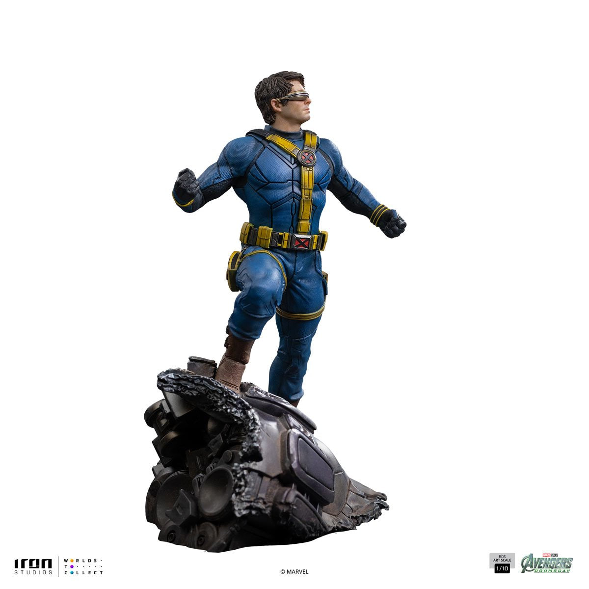 Avengers: Doomsday Cyclops Battle Diorama Series Art Scale 1:10 Limited Edition Statues — front-side view with base