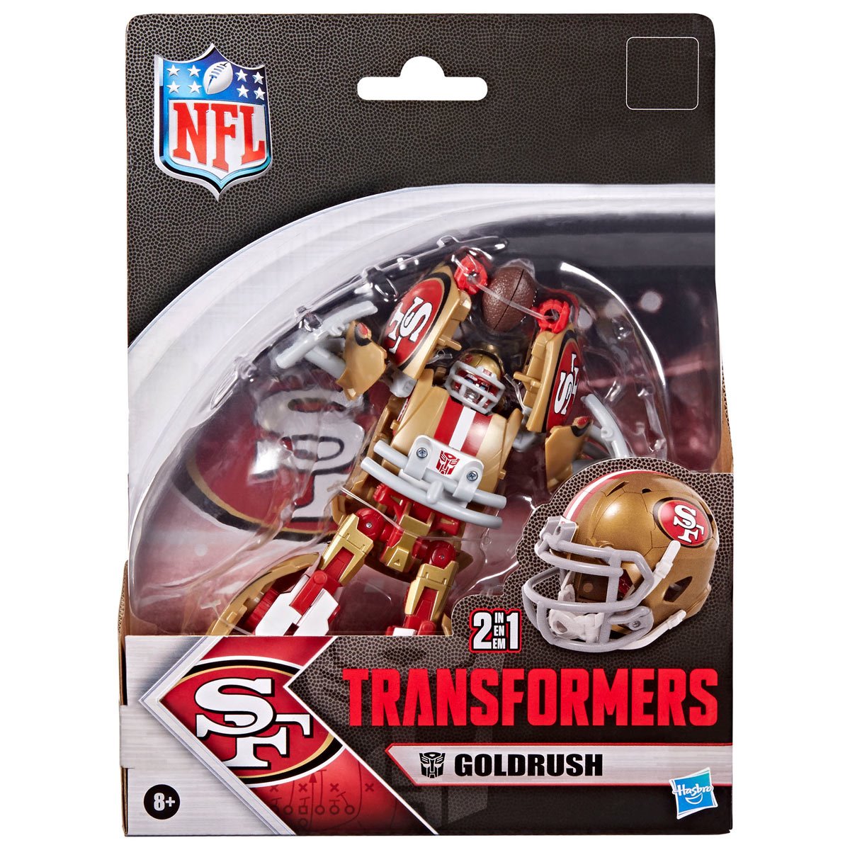 Transformers NFL San Francisco 49ers Goldrush — Front of San Francisco 49ers Goldrush retail packaging