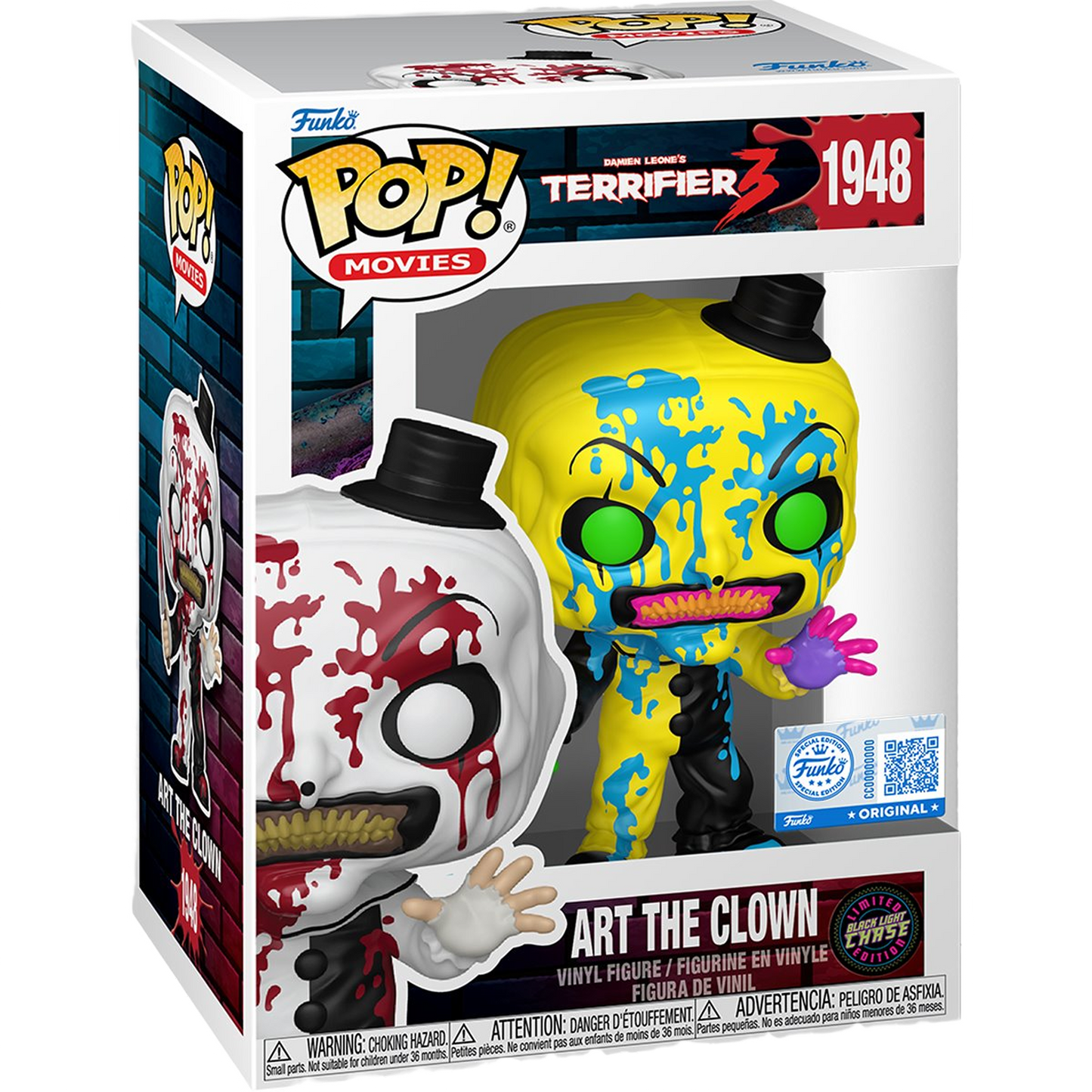 Terrifier 3 Art the Clown Bloody Funko Pop! Vinyl Figure #1948 – Entertainment Earth Exclusive
