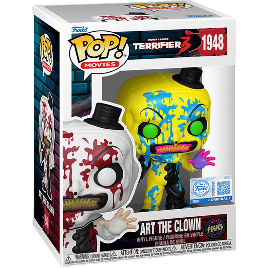 Terrifier 3 Art the Clown Bloody Funko Pop! Vinyl Figure #1948 – Entertainment Earth Exclusive