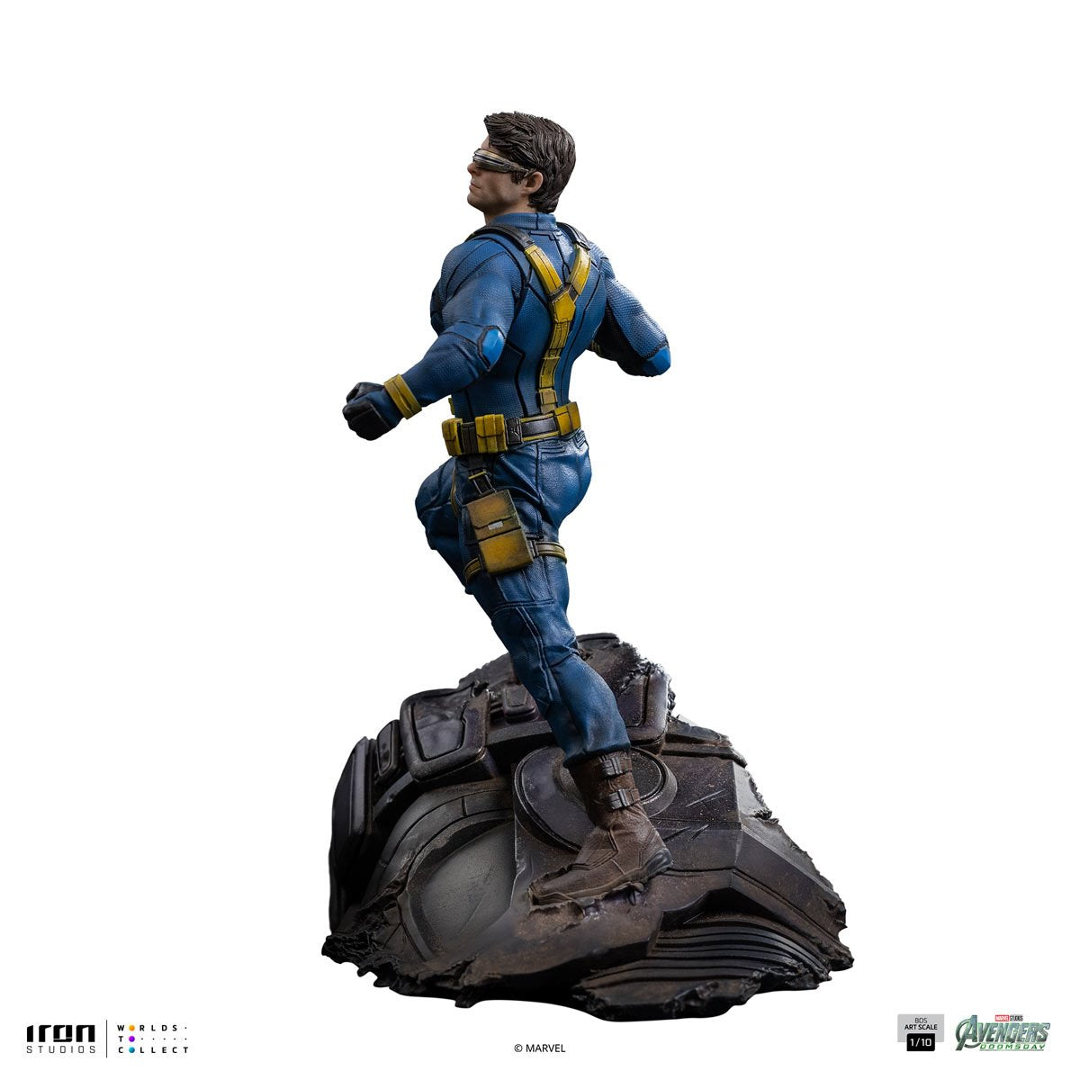 Avengers: Doomsday Cyclops Battle Diorama Series Art Scale 1:10 Limited Edition Statues — opposite side view with base