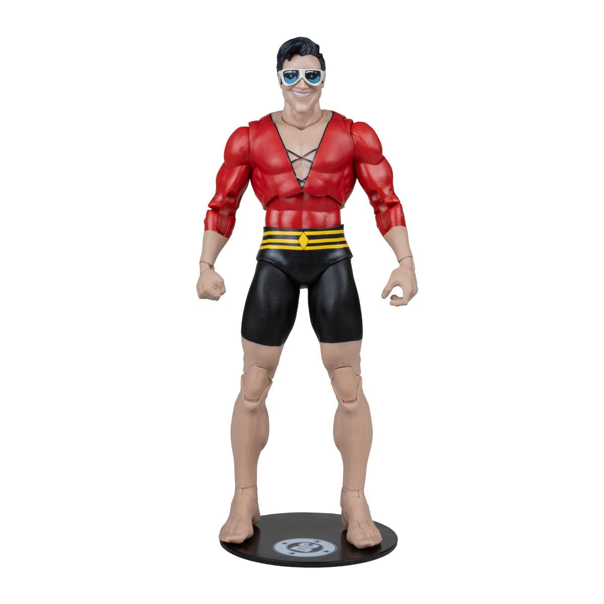 DC Multiverse Wave 31 Plastic Man The Terrifics 7-Inch Scale Action Figure — Plastic Man The Terrifics, full front view on base