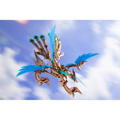 Arcanadea XenoAlma Orage Pavorea Model Kit — Monster Mode side flying pose against a sky background