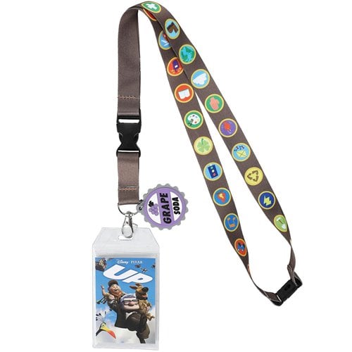 Up Russell Sash Merit Badges Grape Soda Charm and Lanyard
