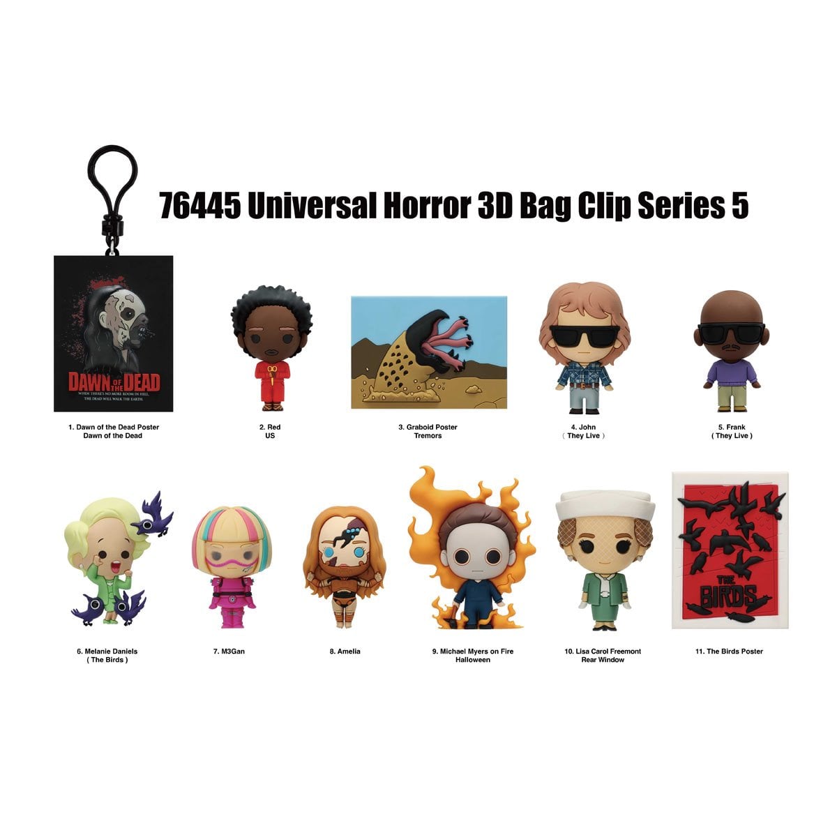 Universal Horror Series 5 3D Foam Bag Clip