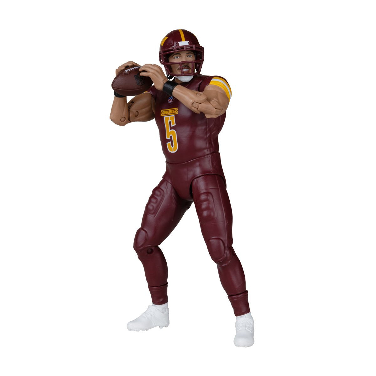 NFL McFarlane's SportsPicks Wave 2 Washington Commanders Jayden Daniels 6-Inch Action Figure — Jayden Daniels Commanders SportsPicks Wave 2 figure, football passing pose
