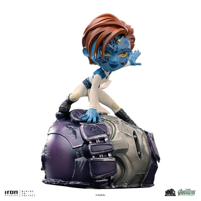 Avengers: Doomsday Mystique MiniCo Vinyl Figure — front three-quarter view on Sentinel base