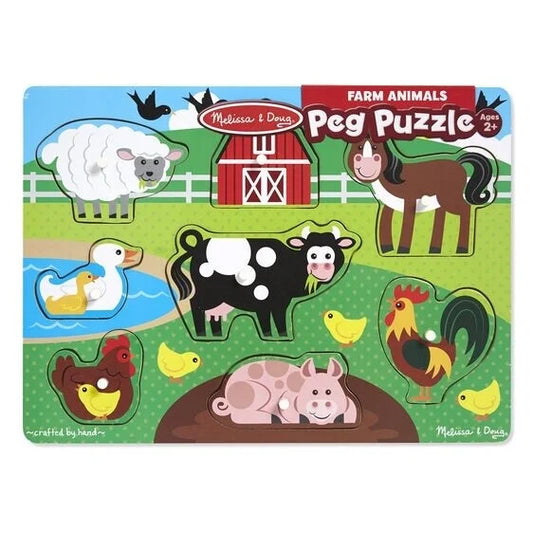 Melissa & Doug Peg Puzzle Farm Animals