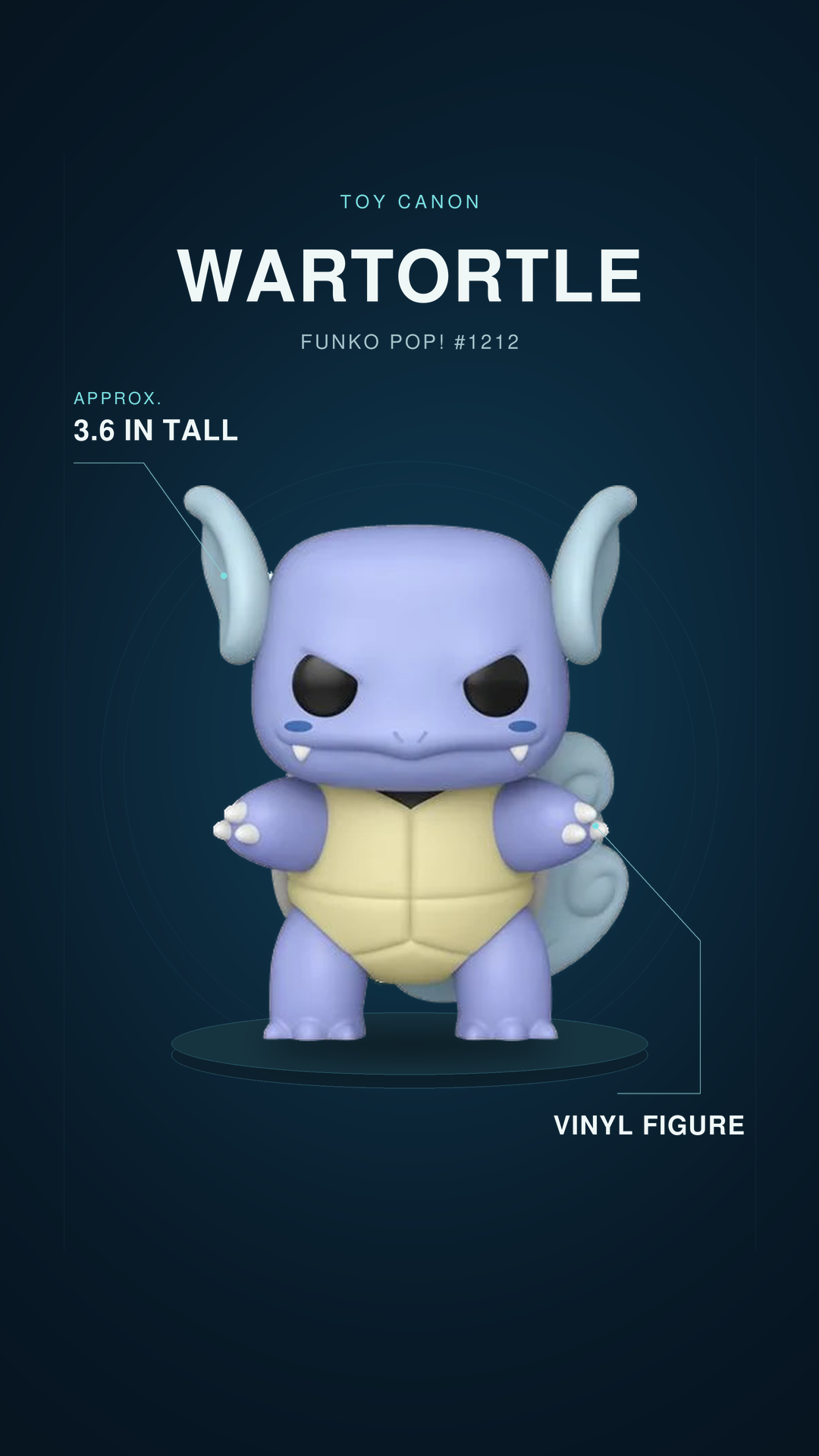Pokemon Wartortle Funko Pop! Vinyl Figure #1212